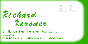 richard kersner business card